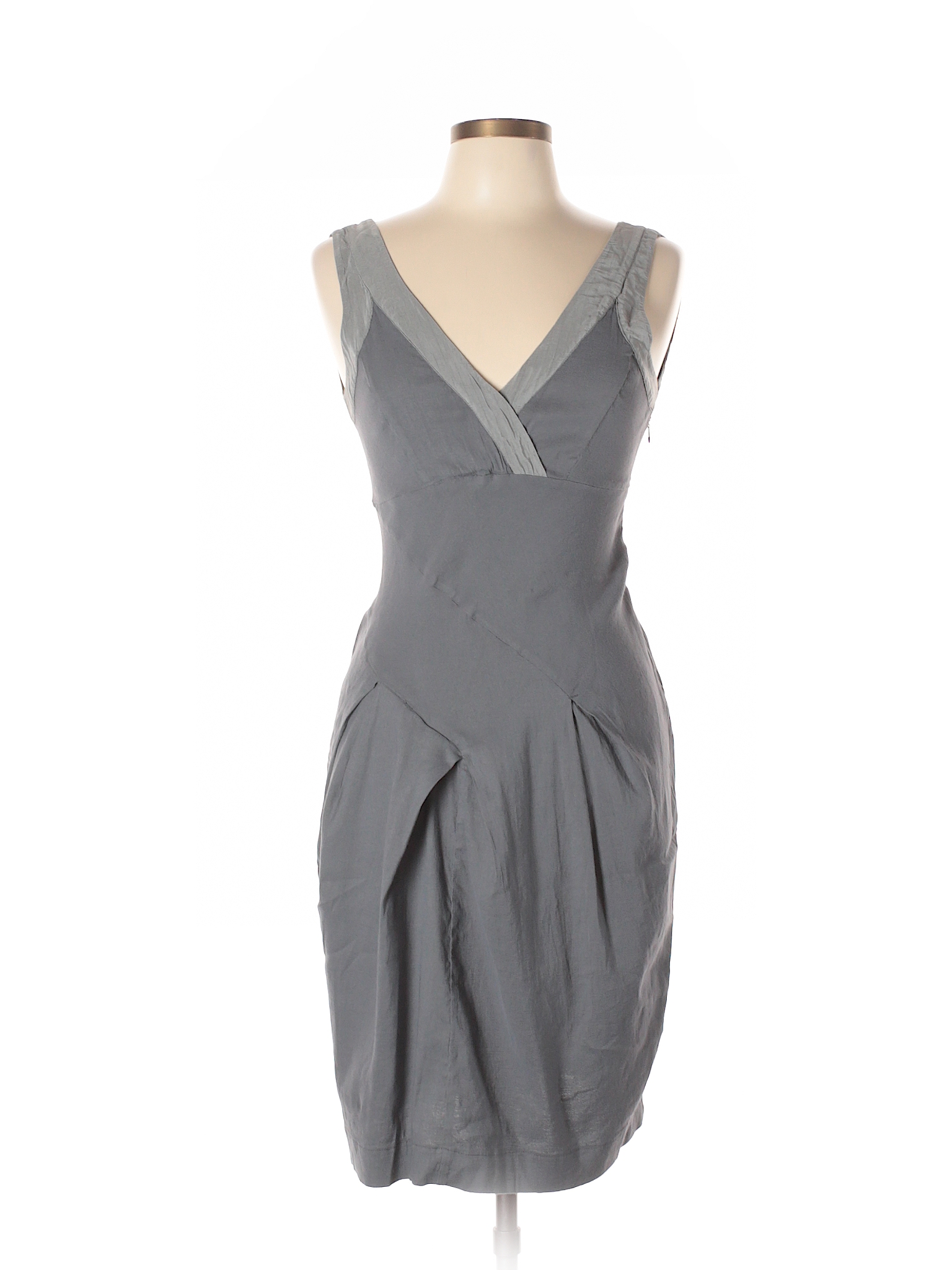 Transit Par-Such Solid Gray Casual Dress Size Lg (III or 3) - 78% off ...