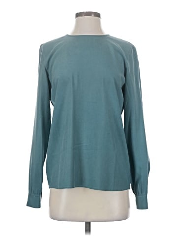 Jaeger Long Sleeve Silk Top (view 1)