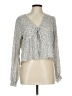 Shein 100% Polyester Silver Long Sleeve Blouse Size L - photo 1