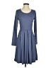 Unbranded Solid Blue Casual Dress Size S - photo 1