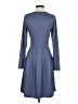 Unbranded Solid Blue Casual Dress Size S - photo 2