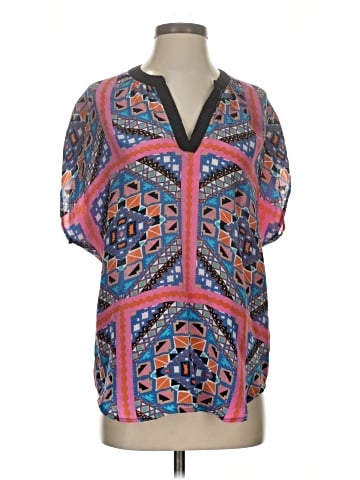 Tolani Short Sleeve Silk Top (view 1)