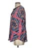Tolani 100% Silk Blue Short Sleeve Silk Top Size S - photo 5