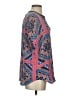 Tolani 100% Silk Blue Short Sleeve Silk Top Size S - photo 4