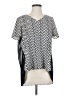 Bellatrix 100% Polyester Chevron-herringbone Black Short Sleeve Blouse Size XS - photo 1
