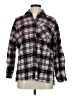 Angie 100% Cotton Plaid Black Long Sleeve Button-Down Shirt Size M - photo 1