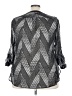 Covington 100% Polyester Chevron-herringbone Gray 3/4 Sleeve Blouse Size 2X - photo 2