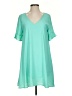 Altar'd State 100% Polyester Solid Teal Casual Dress Size S - photo 1