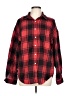 Shein Plaid Red Long Sleeve Button-Down Shirt Size L - photo 1