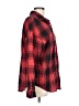 Shein Plaid Red Long Sleeve Button-Down Shirt Size L - photo 4