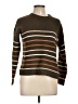 Pink Rose 100% Acrylic Stripes Brown Pullover Sweater Size L - photo 1