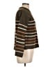 Pink Rose 100% Acrylic Stripes Brown Pullover Sweater Size L - photo 4