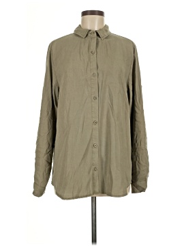 Side Stitch Long Sleeve Button Down Shirt