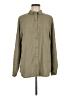 Side Stitch 100% Lyocell Solid Green Long Sleeve Button-Down Shirt Size M - photo 1