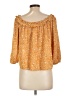 BILA 100% Rayon Orange 3/4 Sleeve Blouse Size S - photo 2