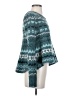 Free People Chevron-herringbone Teal Pullover Sweater Size XS - photo 4