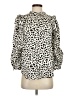 J.Crew 100% Polyester Animal Print Ivory 3/4 Sleeve Blouse Size XXS - photo 1