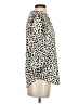 J.Crew 100% Polyester Animal Print Ivory 3/4 Sleeve Blouse Size XXS - photo 4
