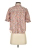 Ann Taylor 100% Polyester Floral Ivory Short Sleeve Blouse Size XXS - photo 1