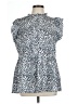 Kirundo Animal Print Blue Sleeveless Blouse Size L - photo 1