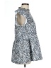 Kirundo Animal Print Blue Sleeveless Blouse Size L - photo 4