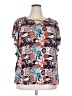 Cure Blue Short Sleeve Blouse Size 2X - photo 1