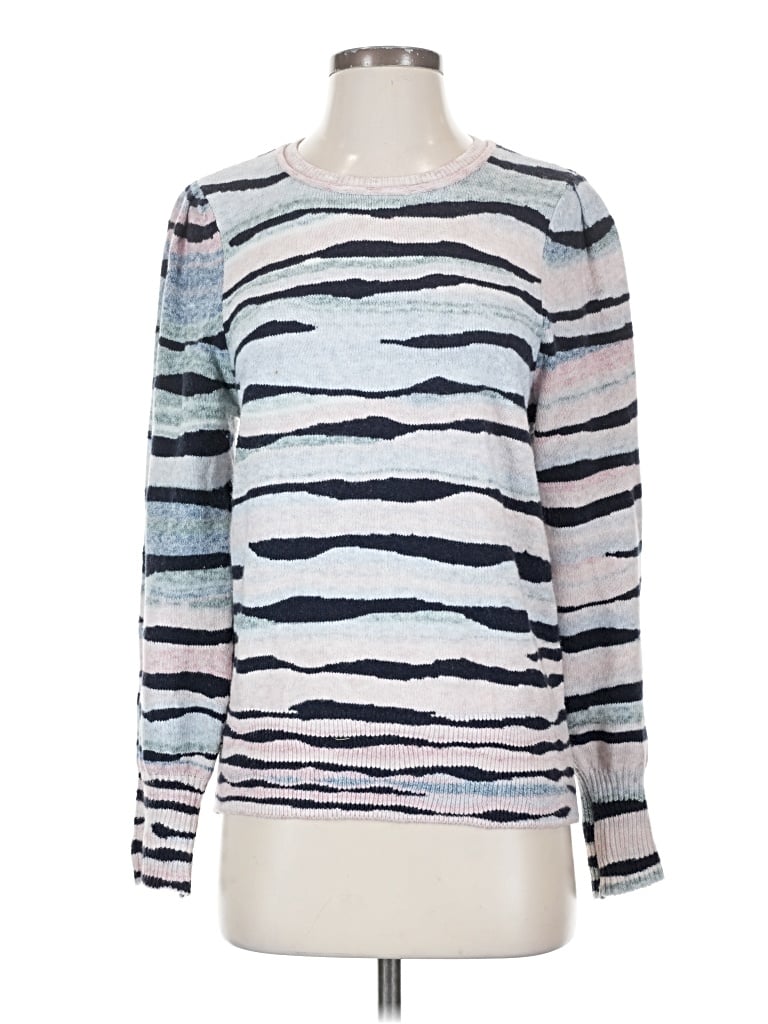 Pre-owned Nic + Zoe Long Sleeve T-shirt In Blue