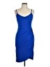 Zalalus Solid Blue Cocktail Dress Size L - photo 1