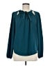 NANETTE Nanette Lepore 100% Polyester Teal Long Sleeve Blouse Size M - photo 1