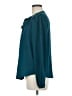 NANETTE Nanette Lepore 100% Polyester Teal Long Sleeve Blouse Size M - photo 5