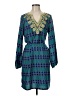 Mud Pie 100% Polyester Print Blue Green Casual Dress Size 8 - 10 - photo 1