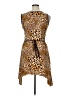 Lily Animal Print Brown Cocktail Dress Size XL - photo 2