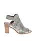 Donald J Pliner Gray Silver Heels Size 9 1/2 - photo 1