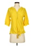 Adrienne Vittadini Yellow 3/4 Sleeve Blouse Size S - photo 1