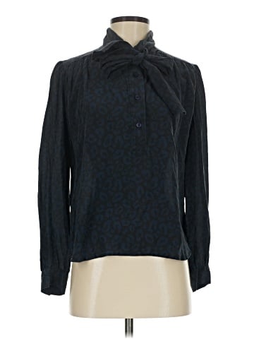 Tucker Long Sleeve Silk Top (view 1)