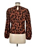 Shein Brown Long Sleeve Blouse Size 6 - photo 2