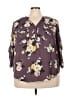 Torrid Purple 3/4 Sleeve Blouse Size 2X Plus (2) - photo 1