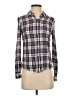 Buttons Plaid Ivory Long Sleeve Button-Down Shirt Size S - photo 1