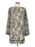 LDT 100% Polyester Animal Print Ivory Casual Dress Size 10 - photo 1