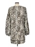 LDT 100% Polyester Animal Print Ivory Casual Dress Size 10 - photo 2