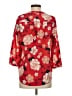 Katherine Barclay 100% Polyester Floral Red 3/4 Sleeve Blouse Size S - photo 2