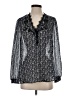 Lucky Brand 100% Polyester Black Long Sleeve Blouse Size S - photo 1