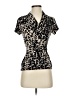 DKNY Animal Print Ivory Short Sleeve Blouse Size XS (petite) - photo 1
