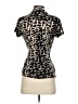 DKNY Animal Print Ivory Short Sleeve Blouse Size XS (petite) - photo 2