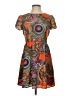 Karlie 100% Polyester Paisley Orange Casual Dress Size S - photo 1