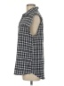 Aqua 100% Cotton Plaid Gray Sleeveless Button-Down Shirt Size M - photo 5