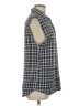 Aqua 100% Cotton Plaid Gray Sleeveless Button-Down Shirt Size M - photo 4