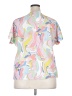 Crosby 100% Polyester Print White Short Sleeve Blouse Size 20 - photo 2