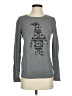Ann Taylor LOFT Outlet 100% Cotton Graphic Gray Pullover Sweater Size S - photo 1