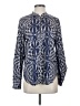Tracy Reese Paisley Blue Long Sleeve Blouse Size 4 - photo 1